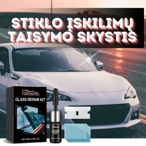 Stiklo įskilimų taisymo skystis - Homie.lt