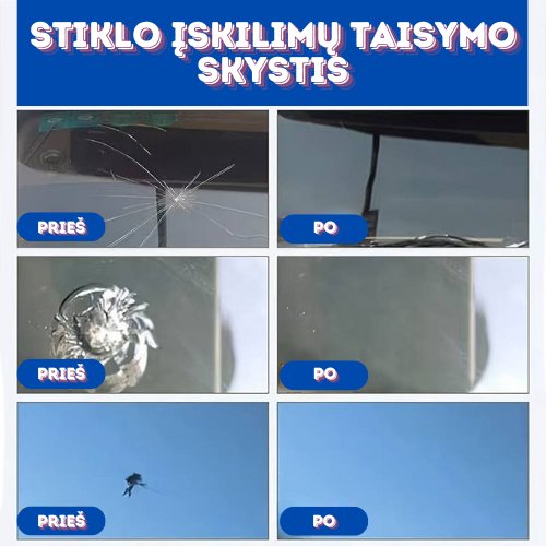 Stiklo įskilimų taisymo skystis - Homie.lt